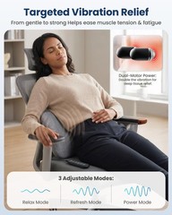 COMFIER Smooth Spine Triple Fusion Back Massager with Graphene Heat, 3-in-1 C…