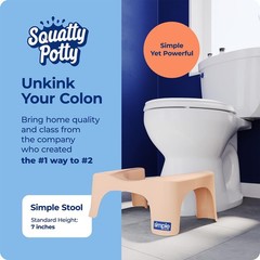 Squatty Potty Simple Bathroom Toilet Stool Peach 7 Ergonomic Stool