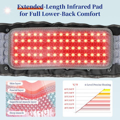 Red Light Heating Decompression Belt with Electric Pump for Lower Back Pain, Cor