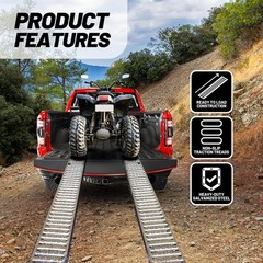 Rockland Tri Fold Loading Ramp 84×54 1500lb Capacity 1 Pack