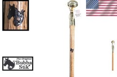 Handcrafted 39″ Red Chestnut Cane with Durable Brass Hame – Unique Wood Grain