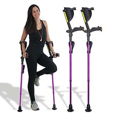 Ergonomic Forearm Crutches 7G Purple Adult 5-6.6ft