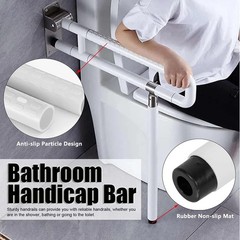 29.5 INCH Foldable Toilet Grab Bar Flip Up Grab Bar Handicap Arm Grab Bars To…