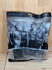 Compression Socks Lot of 5 Pairs Black Gray Unisex S/M Athletic Support