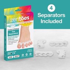 ZenToes Silicone Toe Separators Spacers Correct Hammertoe Alignment Straightener