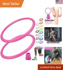 Rose Red Silicone Patella Bands for Knee Pain Relief – Comfortable & Adjustable
