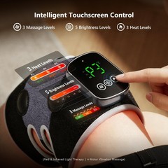 3-in-1 Red Light Therapy Knee Brace, 240 LEDs, Infrared Heat & Vibration Massage