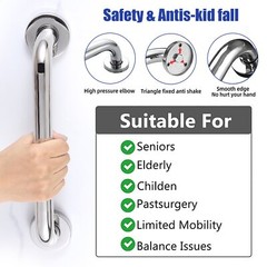 Safety Grab Bars For Bathroom Handicap Stainless Steel Handle Home Improvement