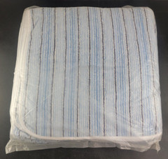 BULK PACK OF 72 Adult Bibs 22×42 Absorbent Clothing Protector Bib Blue Striped