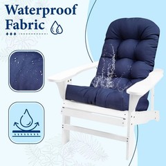 Outdoor Adirondack Chair Cushion with Elasticity 43″*20″4″, Teal Blue