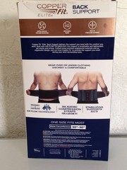 Elite Copper Back Support Compression Adjustable Straps