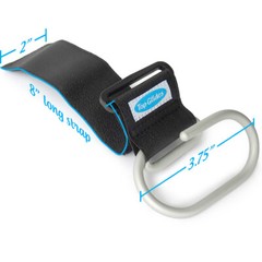 Jumbo Swirly Hook for Strollers/Walkers, Silver/Black