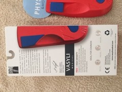 original Vasyli Orthotics Red high density 3/4 length heat mouldable from physio