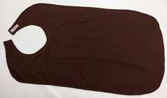 New Handmade Reversible Brown & White Plaid Adult Size Bib Special Needs Seniors