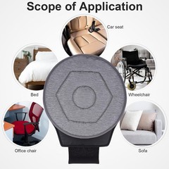 360 Degree Swivel Seat Cushion for Car, Dark Gray Rotating Chair Pad, Non-Sli…