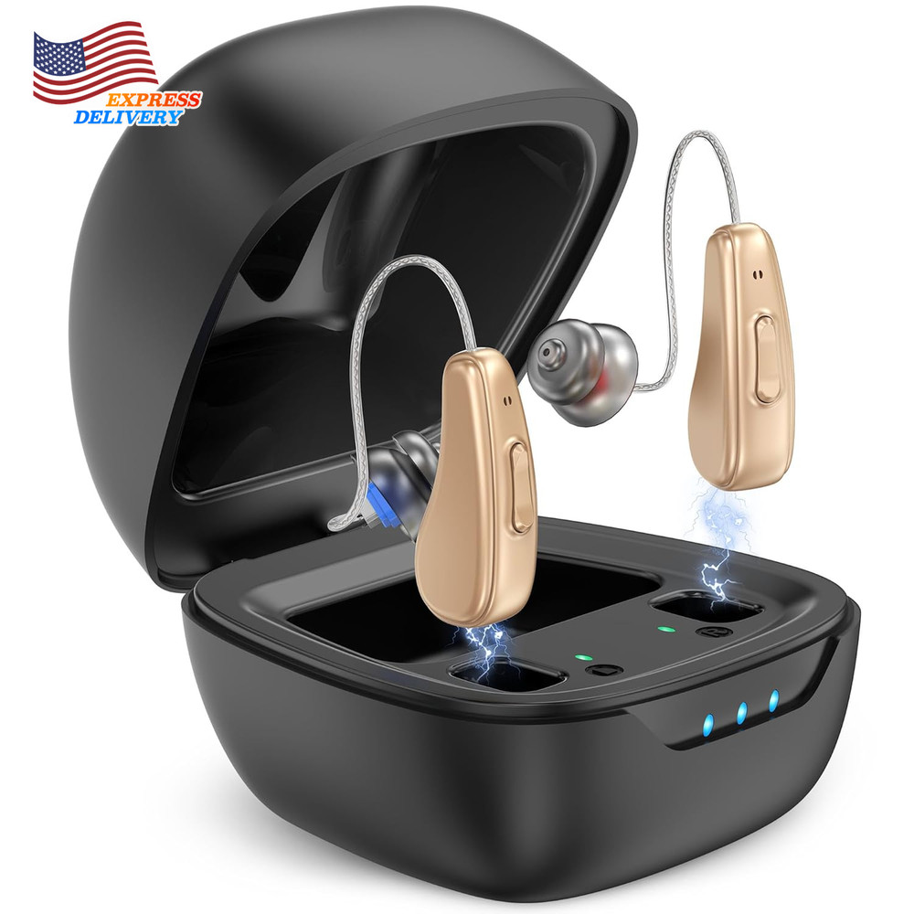 Hearing Aids for Seniors Rechargeable with Noise Cancelling with 5 Levels NEW US