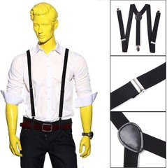 Comfort Fit Y-Back Suspenders in Dark Blue – Ideal for Tuxedos and Casual Wear