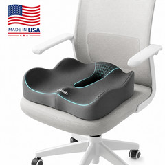 Memory Foam Ergonomic Seat Cushion Office Chair Back & Sciatica Relief