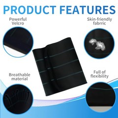 Abdominal Binder Pot urgery for Men and Women, 12″ 45″-60″ (L) Black – 4 Panel