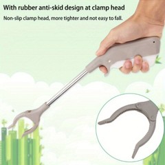 1PC 40cm Thickened Stainless Steel Plastic Clip Grabber Picker Tool for Seniors