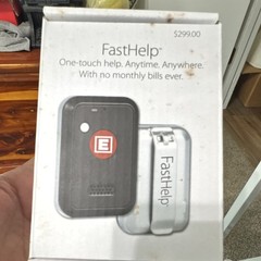 FastHelp One-Touch Help Mobile GPS Alert Device, Black/White