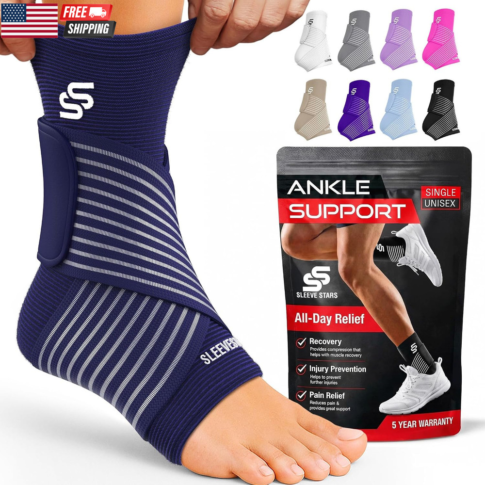 Sleeve Stars Ankle Brace for Women & Men, Ankle Wrap for Sprain, Compression Sle
