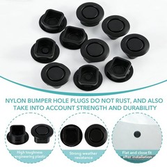 10 Pcs Car Bumper Hole Plugs, 22mm Universal Parking Sensor Delete Caps, Nylon