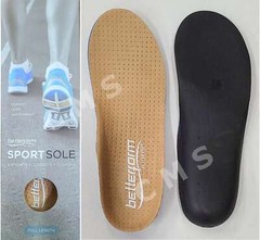 BETTERFORM SportSole Leather Orthotic Arch Supports Replacement Shoe Insoles FL
