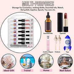 Makartt Nail Polish Organizer Clear Universal Nail Polish Holder For 48 Bottles