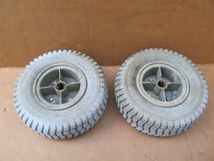 Rascal 600 mobility scooter parts: 2 main drive wheels dry-rot