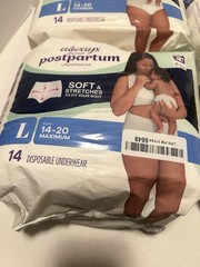 56 Count Always Discreet Postpartum Incontinence Underwear Women’s Large Bladder