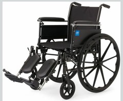 Medline K3 Guardian Wheelchair 18 Wide Seat Height-Adjustable