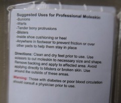Super Moleskin padding self-adhesive NEW in package 3 fabric strips boots shoes