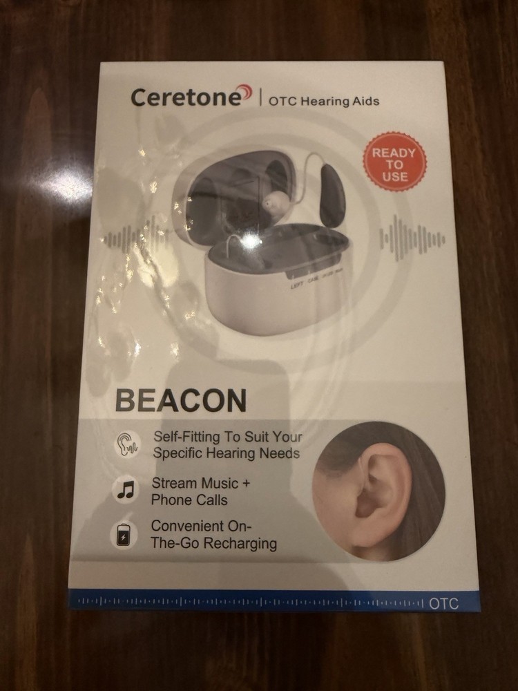 Ceretone Beacon Noise Canceling Bluetooth OTC Hearing Aids Clear Calls And Music