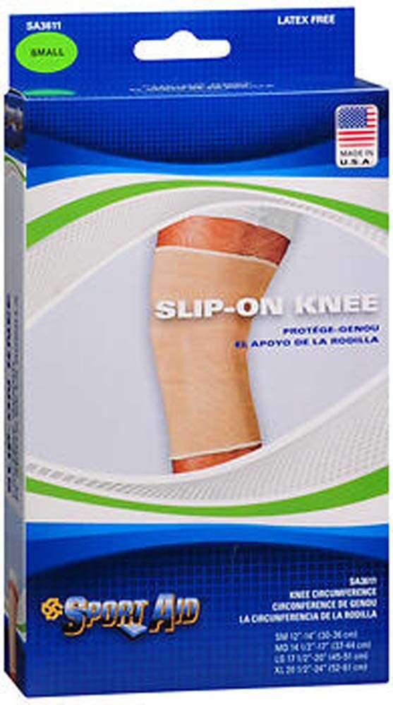 Sport Aid Slip-On Knee Beige Small(12-14″ Knee Circ.)