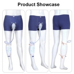 Male Wearable Incontinence Pants Urinal Leg Bag Silicone Urine Funnel Collector
