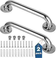 Secure 12 Inch Shower Grab Bar Set – Corrosion Resistant Stainless Steel Design