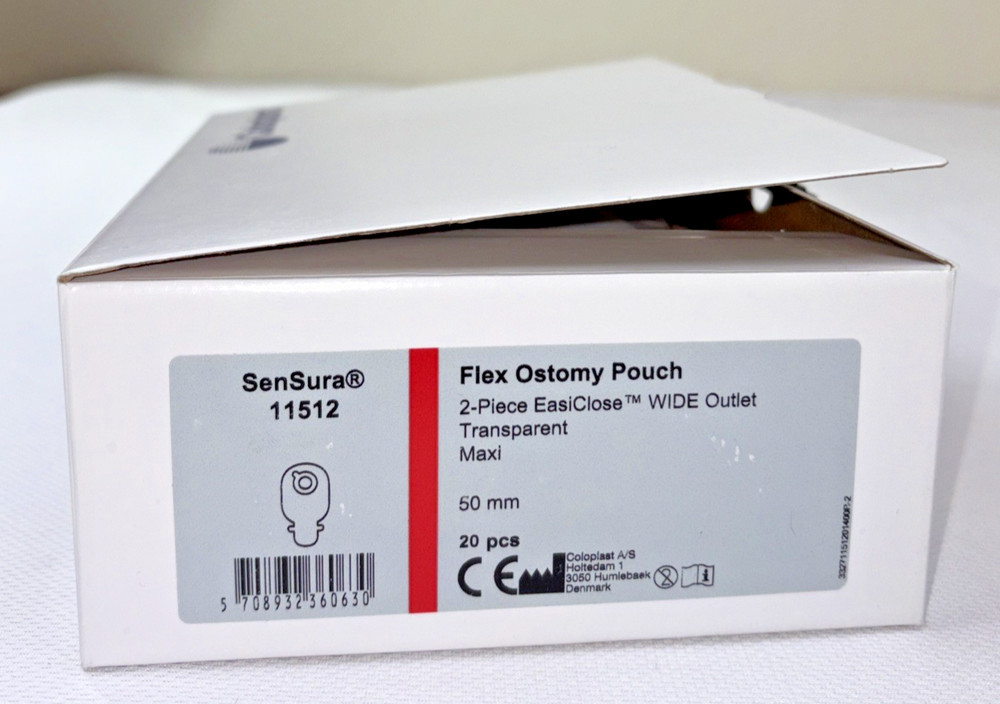 20 Coloplast 11512 SenSura® Flex Ostomy Pouch, Two-Piece System Exp 10/2027