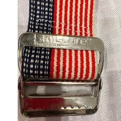 Skil-Care Gait Belt Unisex 34in Red White Blue Good American Flag Cotton Webbing
