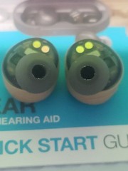 JLab Hear OTC Hearing Aids & Bluetooth Earbuds 4 Preset Hearing Modes Beige Open