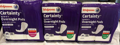 💚Walgreens Certainty Women’s Overnight & Ultimate Bladder Control Pads – 3 pack