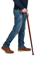 Dr. Watson – Handcrafted Wooden Walking Stick, Walking Cane with Duke Handle