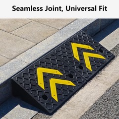 Heavy-Duty Rubber Curb Ramp 6″ Rise, 2 Pack, 11000 lbs Capacity, Anti-Slip Drive