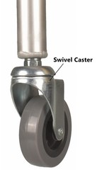 Walker Wheels, Swivel Universal Caster Wheel with 5 3 inches, Silver
