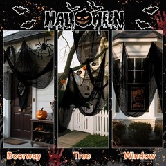 Land Guard Halloween Gauze Cloth Black 80x200in