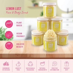 Mojo Spa Lemon Lust Face And Body Scrub Lemon Citrus Scent Moisturizing Sugar