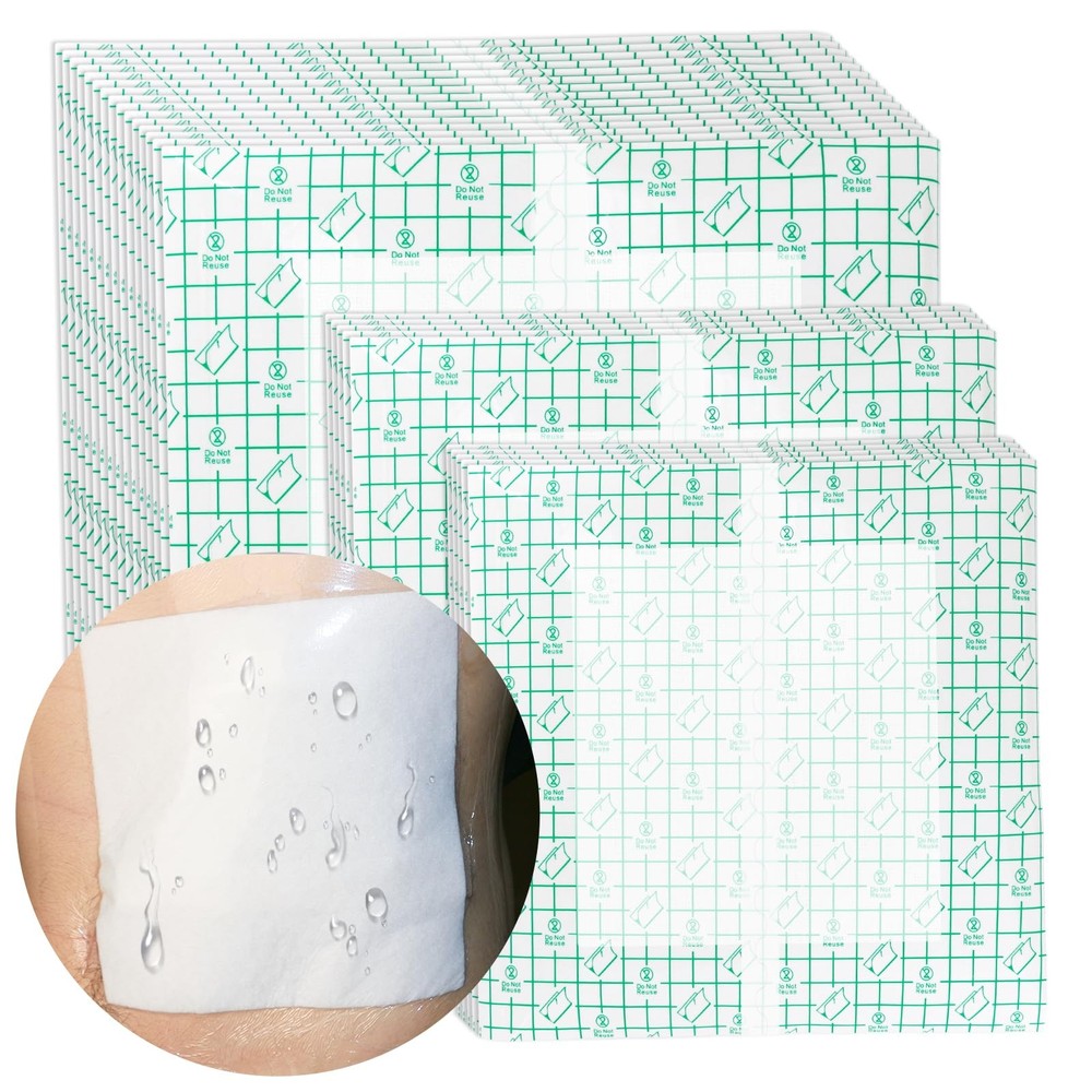 KONWEDA 25 Pcs Waterproof Ostomy Bag Shower Cover 25 Piece Set, Transparent