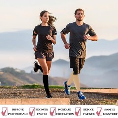 IMAGERIO 6 Pairs Compression Socks for Women Large-X-Large, Mixed (6 Pairs)