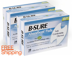 10 B-Sure Anal Leakage Pads Box of 24 Pads – 240 pads