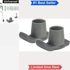 Walker Ski Glides for Folding Walkers Universal Pair Indoor Outdoor Use